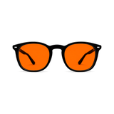 Halcyon Slate Black sleep glasses, round oval
