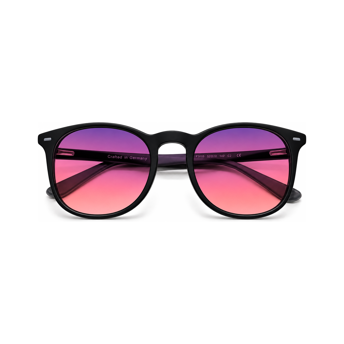 Halcyon Slate Black FL-41 migraine glasses, round oval