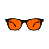 Hudson Jet Black sleep glasses, wayfarer
