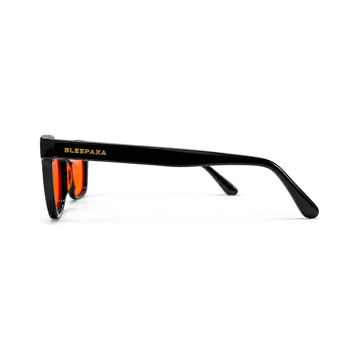 Hudson Jet Black sleep glasses, wayfarer