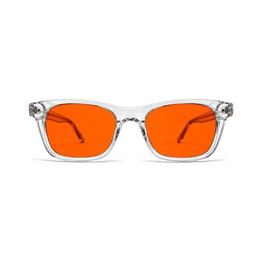 Hudson Crystal Clear sleep glasses, wayfarer