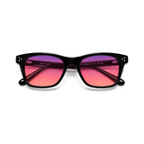Hudson Jet Black FL-41 migraine glasses, wayfarer