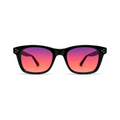 Sleepaxa Hudson Jet Black FL-41 Migraine Glasses – Medium Wayfarer, 139mm Front