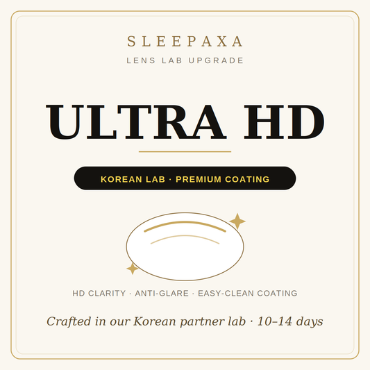Sleepaxa Korean partner lab ultra HD lens coating upgrade