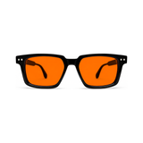 Magnus Jet Black sleep glasses, bold vintage square