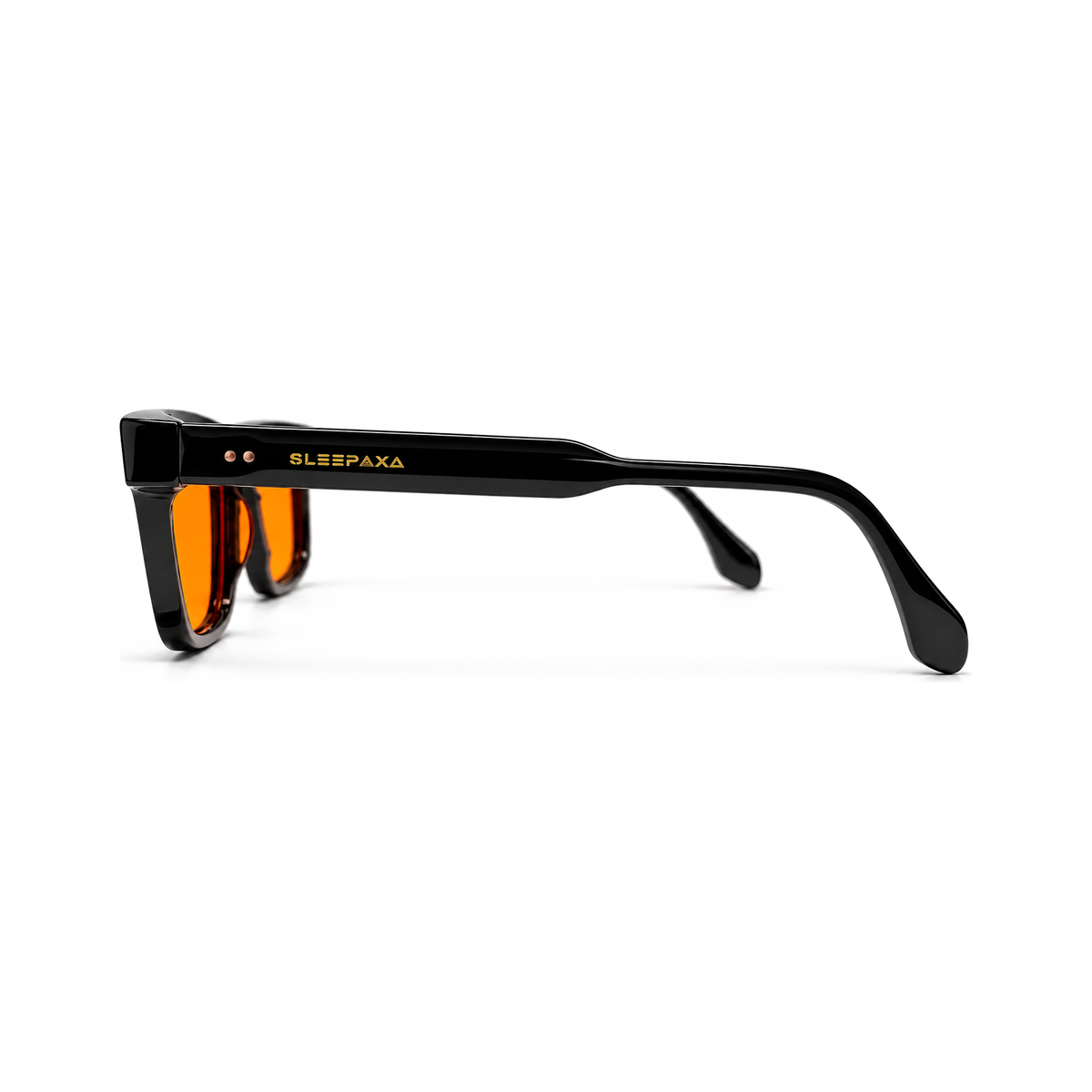 Magnus Jet Black sleep glasses, bold vintage square