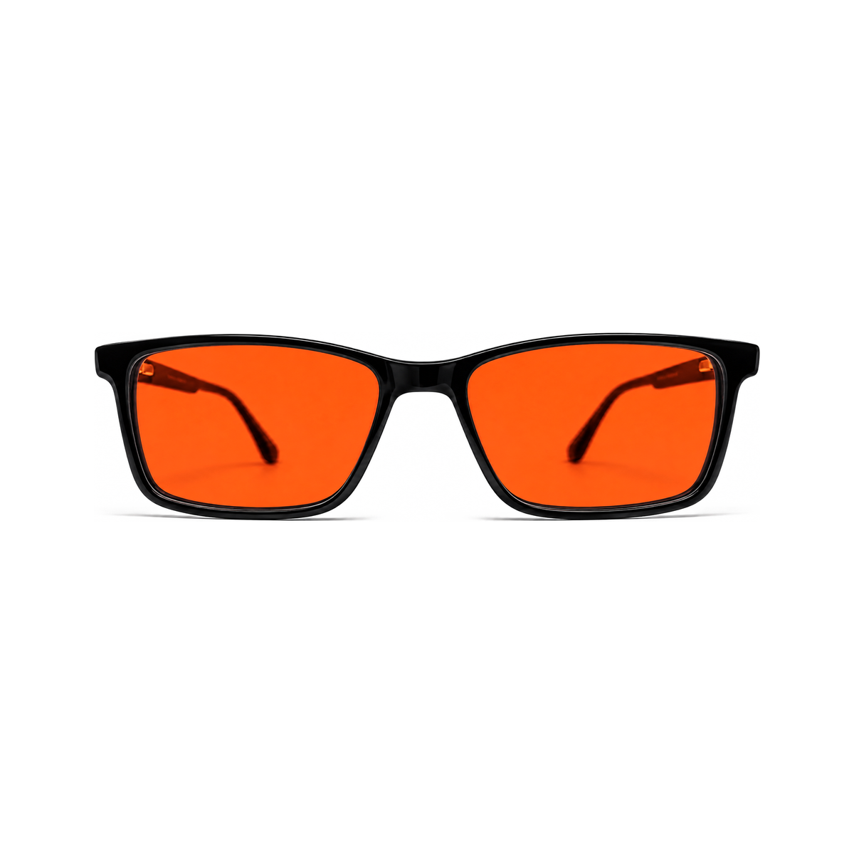 Metro Jet Black sleep glasses, simple square