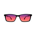 Sleepaxa Metro Jet Black FL-41 Migraine Glasses – Shallow 32mm Simple Square