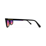 Metro Jet Black FL-41 migraine glasses, simple square