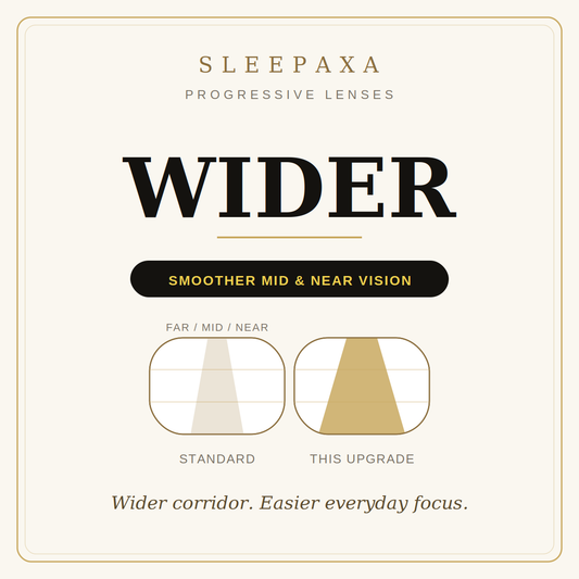 Sleepaxa wider progressive lens upgrade