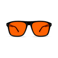 Sleepaxa Regent Jet Black Sleep Glasses – Wide Flat-Top Square, Deep Lens