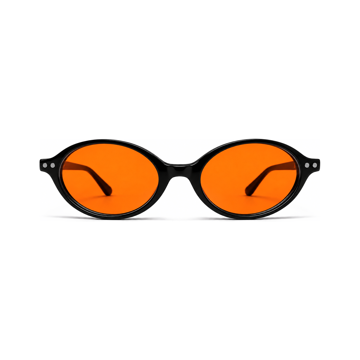 Riviera Jet Black sleep glasses, retro oval cat-eye