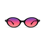 Riviera Jet Black FL-41 migraine glasses, retro oval cat-eye
