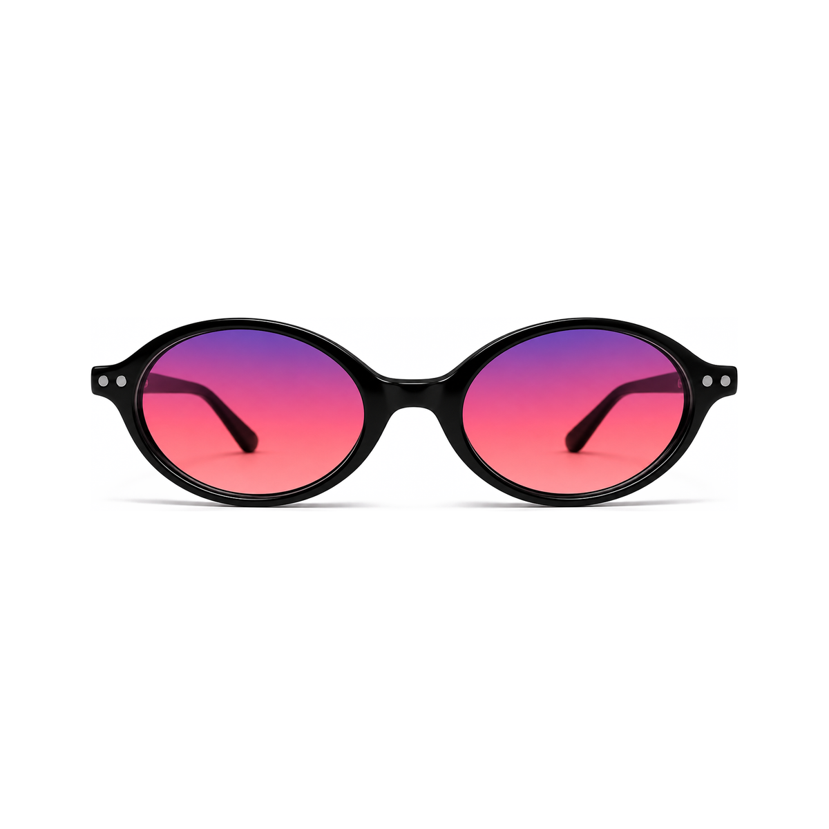 Riviera Jet Black FL-41 migraine glasses, retro oval cat-eye