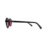 Riviera Jet Black FL-41 migraine glasses, retro oval cat-eye