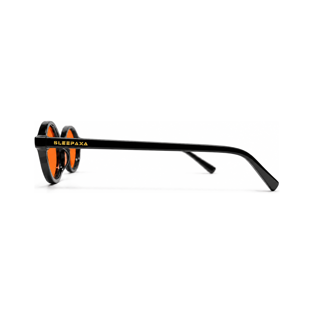 Riviera Jet Black sleep glasses, retro oval cat-eye