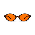 Sleepaxa Riviera Tortoise Brown Sleep Glasses – Tortoise Oval Cat Eye, Amber & Red Lenses