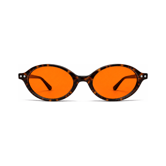 Riviera Tortoise Brown sleep glasses, retro oval cat-eye