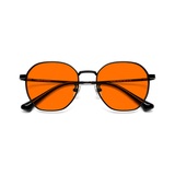 Zephyr Jet Black sleep glasses, hexagonal