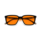 Sterling Jet Black sleep glasses, professional square