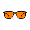 Sleepaxa Sterling Jet Black Sleep Glasses – Executive Square, Medium Fit