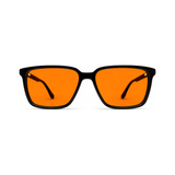 Sterling Jet Black sleep glasses, professional square