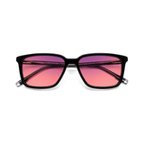 Sterling Jet Black FL-41 migraine glasses, professional square