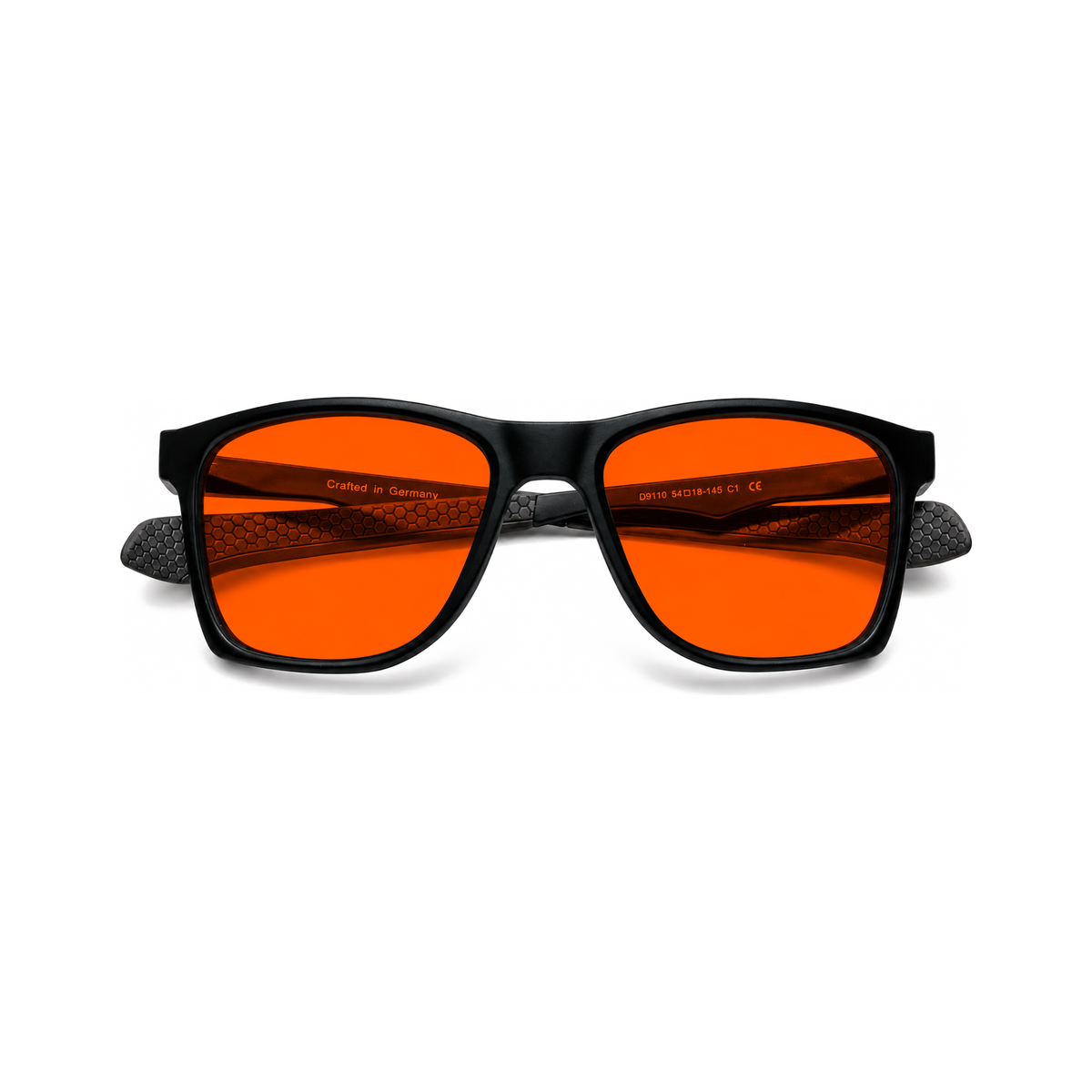 Torque Matte Black sleep glasses, sport square
