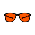 Sleepaxa Torque Matte Black Sleep Glasses – Wide Sport Square, Amber & Red Lenses