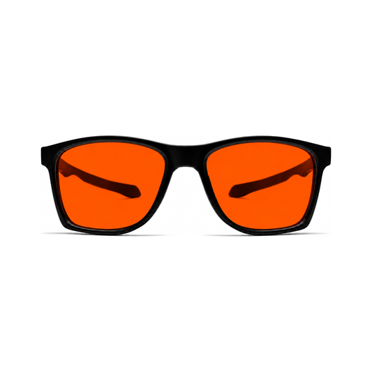 Torque Matte Black sleep glasses, sport square