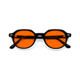 Vesper Jet Black sleep glasses, round