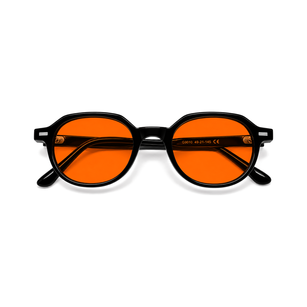 Vesper Jet Black sleep glasses, round