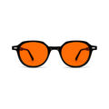 Sleepaxa Vesper Jet Black Sleep Glasses – Round Frame, Wide Bridge