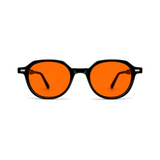 Vesper Jet Black sleep glasses, round