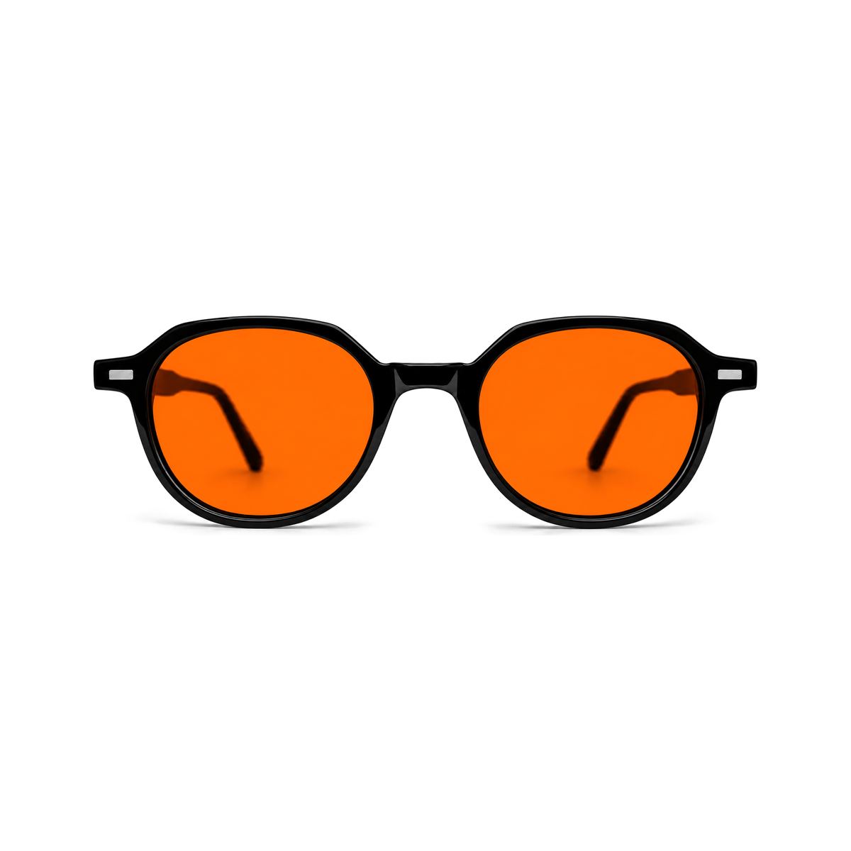 Vesper Jet Black sleep glasses, round
