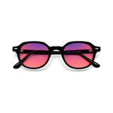 Vesper Jet Black FL-41 migraine glasses, round