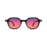 Vesper Jet Black FL-41 migraine glasses, round