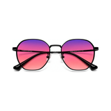 Zephyr Jet Black FL-41 migraine glasses, hexagonal