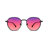 Zephyr Jet Black FL-41 migraine glasses, hexagonal
