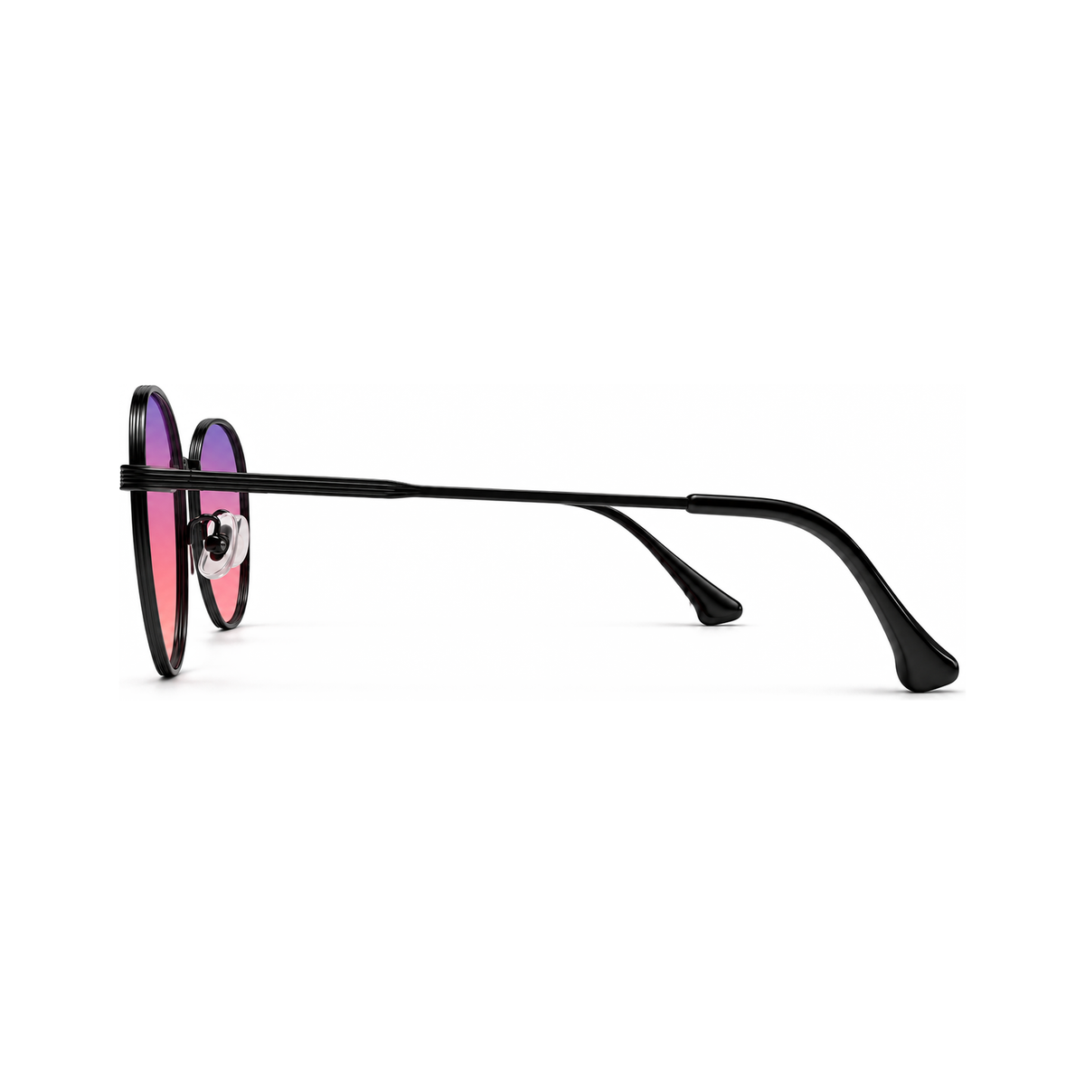 Zephyr Jet Black FL-41 migraine glasses, hexagonal