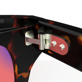 Sleepaxa AstroLuxe Savannah Sunburst FL-41 migraine & light sensitivity glasses – lens detail view
