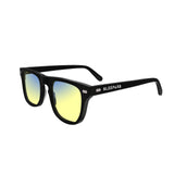 Sleepaxa AstroLuxe Jet Black gaming & computer glasses with yellow blue-light filter – side view