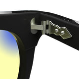 Sleepaxa Elixir Translucent Black gaming & computer glasses with yellow blue-light filter – lens detail view