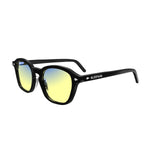 Sleepaxa Eclat Jet Black gaming & computer glasses with yellow blue-light filter – side view