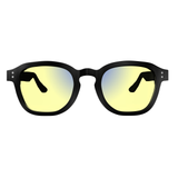 Sleepaxa Grandeur Jet Black gaming & computer glasses with yellow blue-light filter