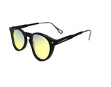 Sleepaxa Mosaic Dark Black gaming & computer glasses with yellow blue-light filter – side view