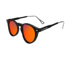 Sleepaxa Mosaic Dark Black red circadian sleep glasses blocking 100% of light up to 550nm – side view