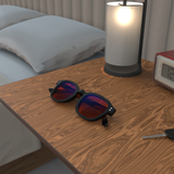 Sleepaxa Grandeur Jet Black red circadian sleep glasses blocking 100% of light up to 550nm – lifestyle view