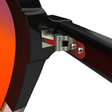 Sleepaxa Opulent Carbon Grey red circadian sleep glasses blocking 100% of light up to 550nm – lens detail view