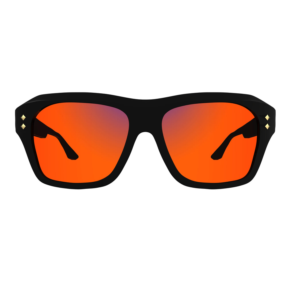 Sleepaxa Celestial Jet Black red circadian sleep glasses blocking 100% blue light to 550nm